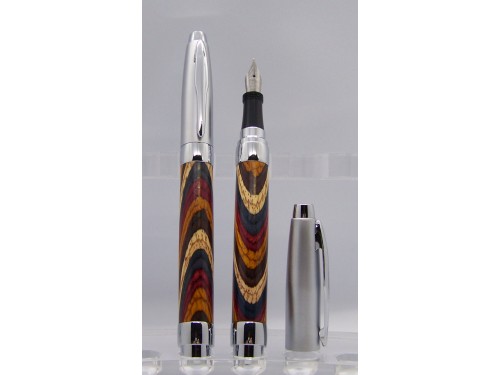 Beige maple veeners Pressimo fountain pen and pen satin finish